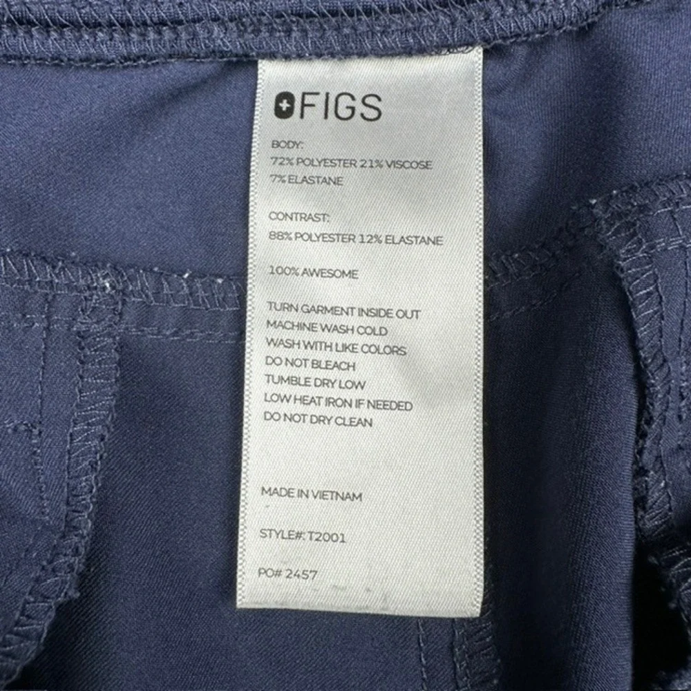 Figs Technical Collection Navy Blue Cargo Scrub Pants T2001 Mens Size L